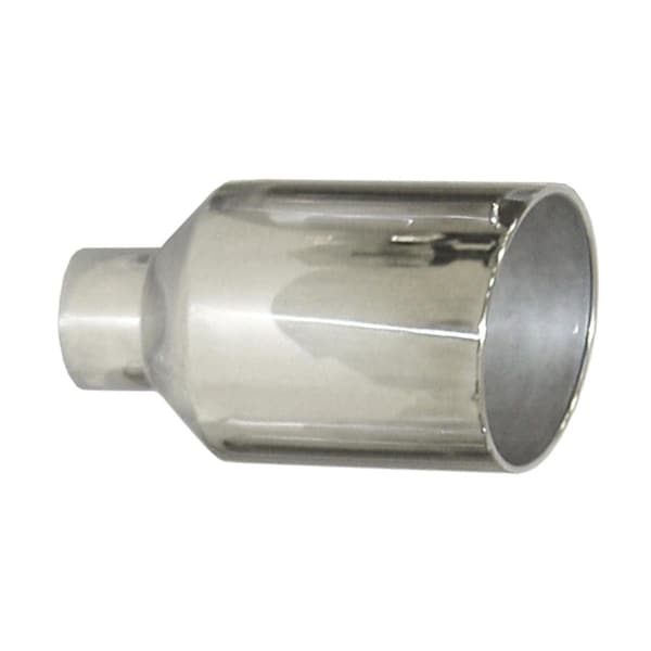 Pypes Performance Exhaust 4 x 10 x 18 in. Rolled Bolt on Tail Pipe Tip, White PYPEVT410 - main